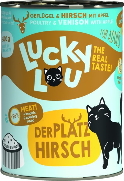 Lucky Lou Dose Lifestage Adult Geflügel + Hirsch 400g