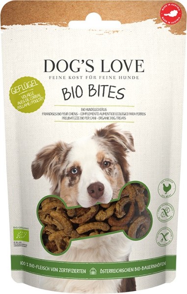 DOG'S LOVE BITES BIO Geflügel 150g