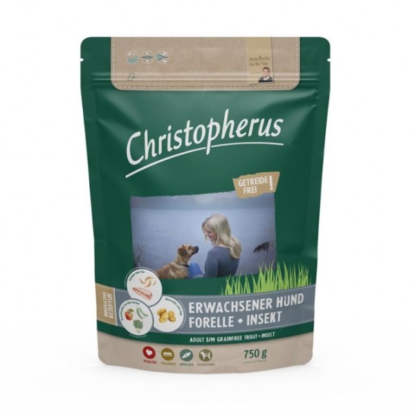 Christopherus Getreidefrei Forelle & Insekt - 750 g