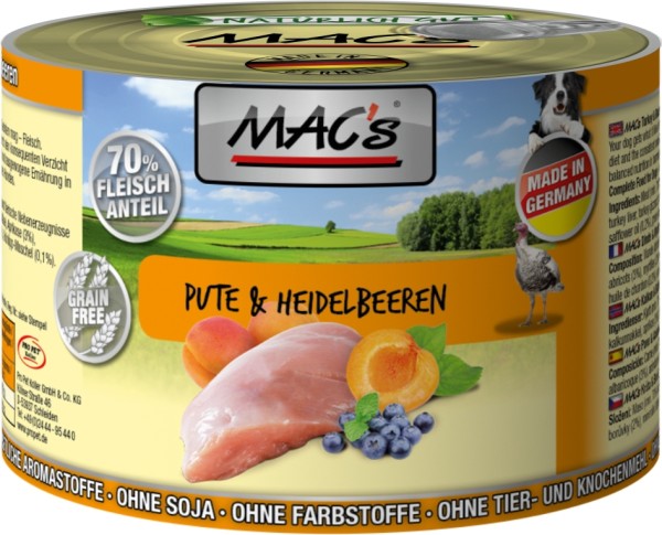 Macs Dog Pute + Heidelb. 200gD