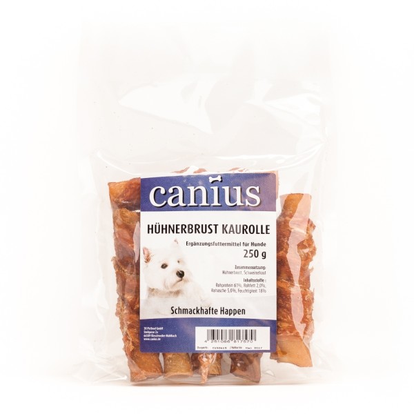 Canius Hühnerbrust Kaurollen 250g