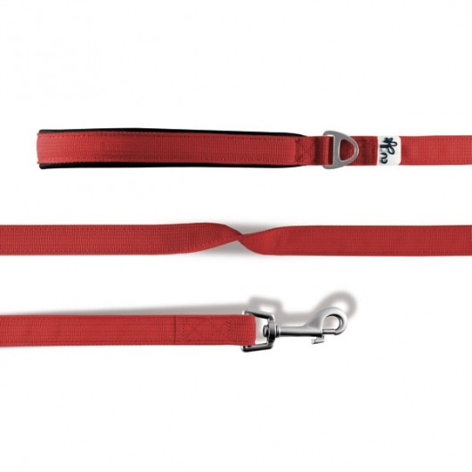 Curli Basic Leine Nylon - Rot - 140cm/2,0cm