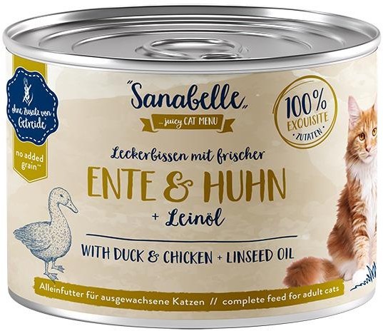 Sanabelle Nassfutter mit Ente & Huhn 195 g