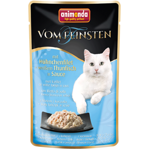 Animonda vom Feinsten mit Hühnchenfilet & weißer Thunfisch in Sauce 50g