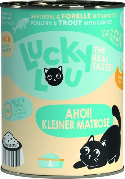 Lucky Lou Dose Lifestage Kitten Geflügel + Forelle 400g