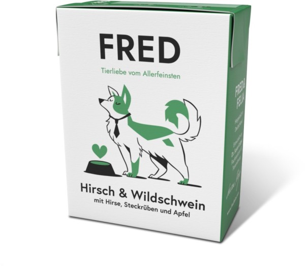 FRED Hirsch & Wildschwein mit Steckrüben 390g