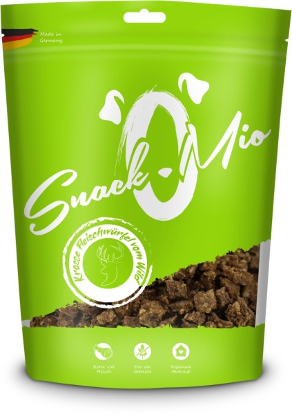 SnackOMio - krosse Fleischwürfel vom Wild 125g