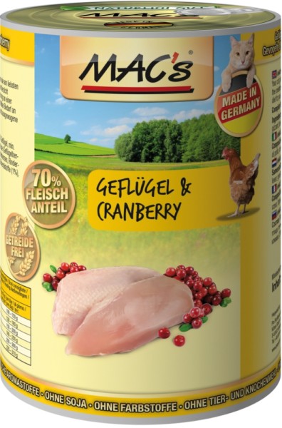 Macs Cat Geflügel & Cranberry 400g Dose