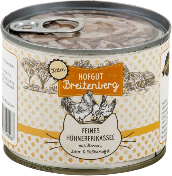 Hofgut Breitenberg Cat Kitten feines Hühnerfrikassee 180g