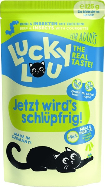 Lucky Lou PB Lifestage Adult Rind + Insekten 125g