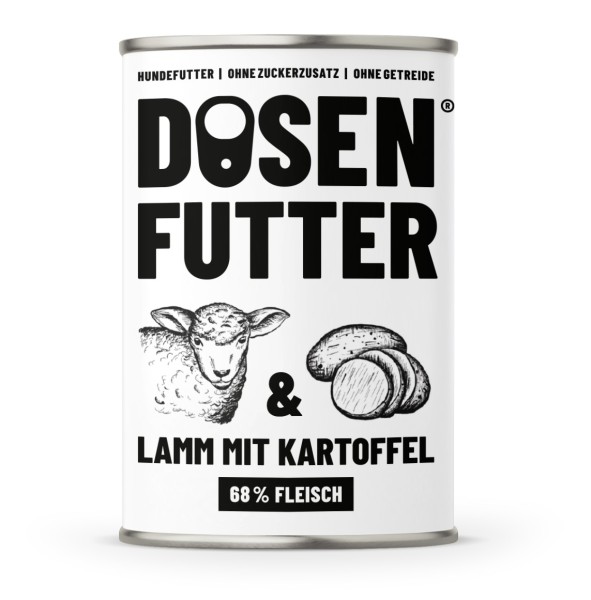 Dosenfutter Lamm mit Kartoffel 400gD