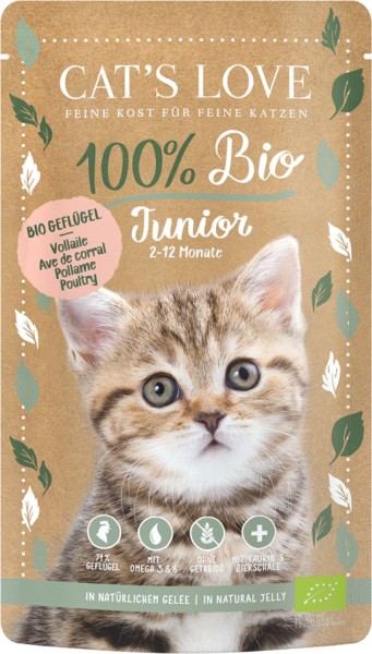 CAT'S LOVE JUNIOR BIO Geflügel 100g