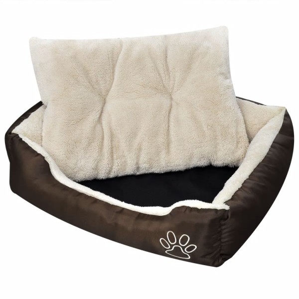 Warmes Hundebett mit Polsterkissen S