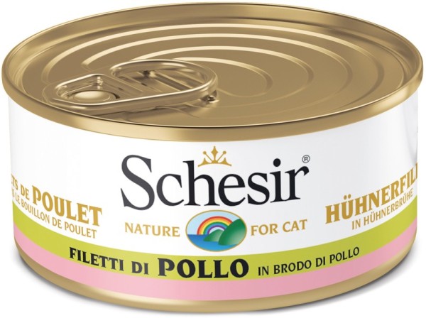 Schesir Hühnerfilet in Brühe 70g Dose