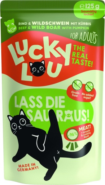 Lucky Lou PB Lifestage Adult Rind + Wildschwein 125g