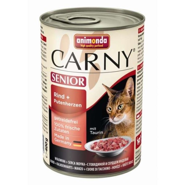 Animonda Cat Dose Carny Senior Rind & Putenherzen - 400 g