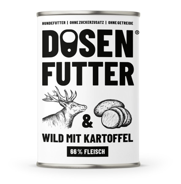 Dosenfutter Wild mit Kartoffel 400gD