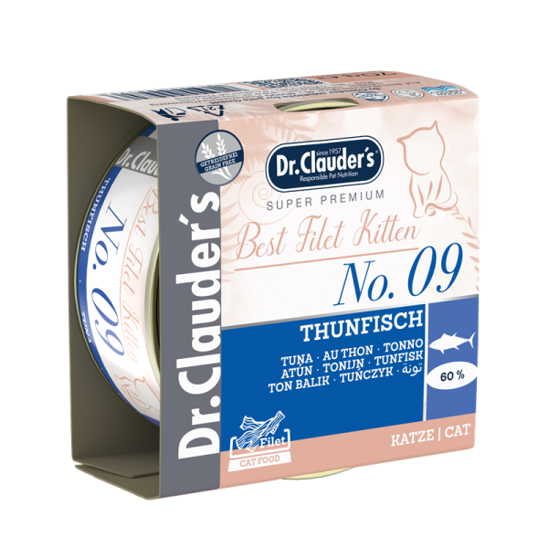 Dr. Clauder Cat Best Filet No9 Kitten Thunfisch 70gD