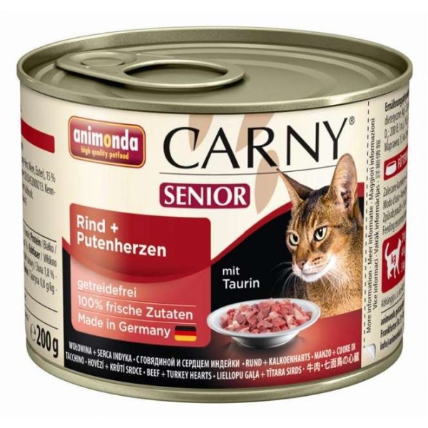 Animonda Cat Dose Carny Senior Rind & Putenherzen - 200 g