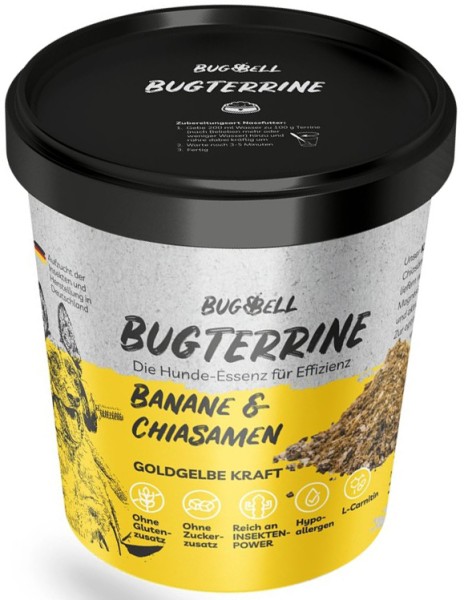 BugBell Dog BugTerrine Adult gelb Banane + Chiasamen 100g