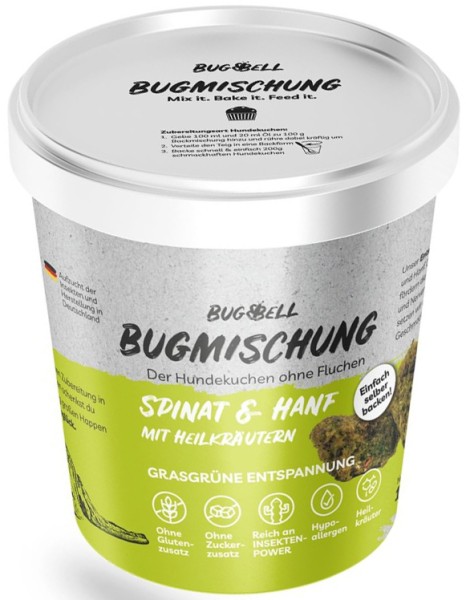 BugBell Dog BugMischung Adult grün Spinat + Hanf 100g