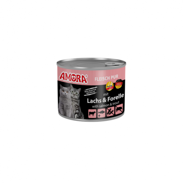 Amora Cat Fleisch Pur mit Lachs & Forelle - 200g