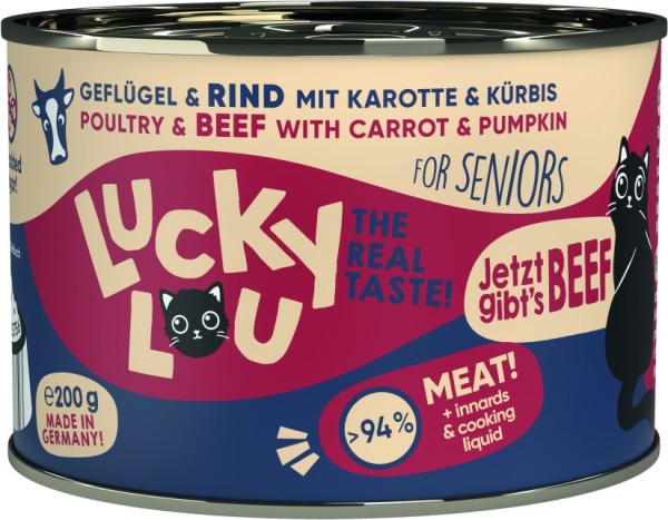 Lucky Lou Dose Lifestage Senior Geflügel + Rind 200g