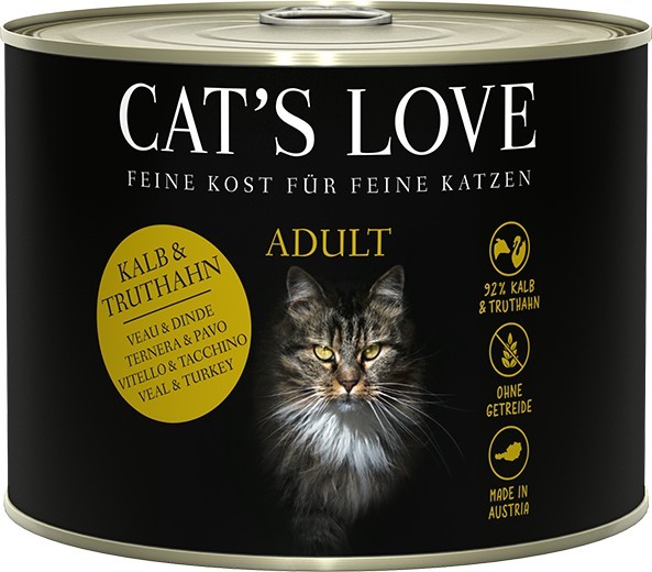 CAT'S LOVE Kalb & Truthahn Pur 200g