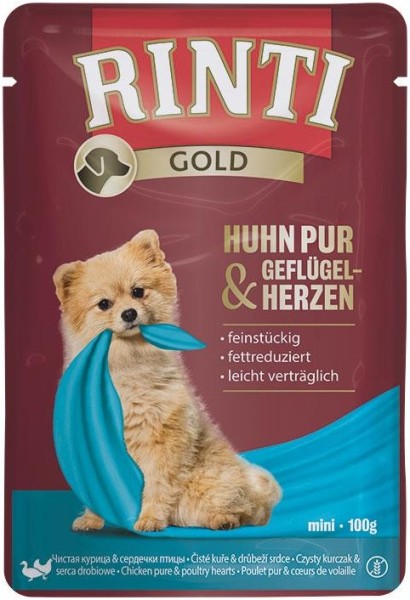 Rinti Gold Huhn Pur & Geflügelherzen 100g