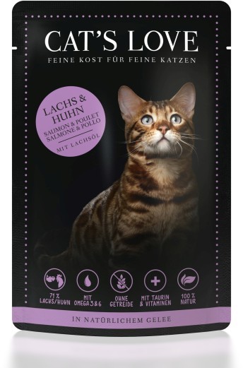 CAT'S LOVE Fisch & Huhn Pur 85g