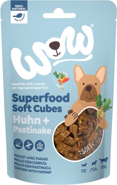 WOW SUPERFOOD Soft Cubes Huhn mit Pastinake 150 g