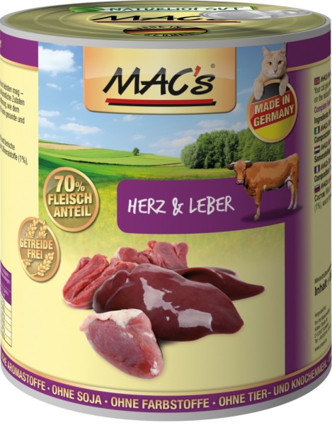 Macs Cat Herz & Leber 800g Dose