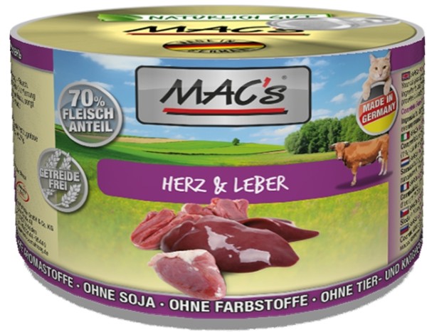 Macs Cat Herz & Leber 200g Dose