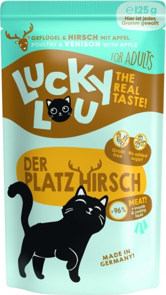 Lucky Lou PB Lifestage Adult Geflügel + Hirsch 125g