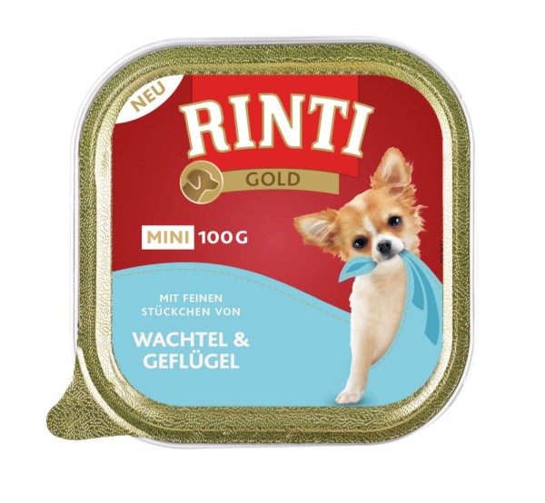 Rinti Gold mini Wachtel & Geflügel 100g