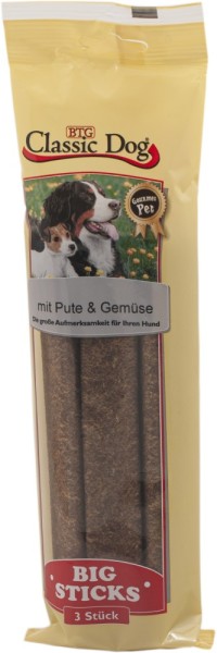 Classic Dog Snack Big Sticks Pute & Gemüse 3er Pack