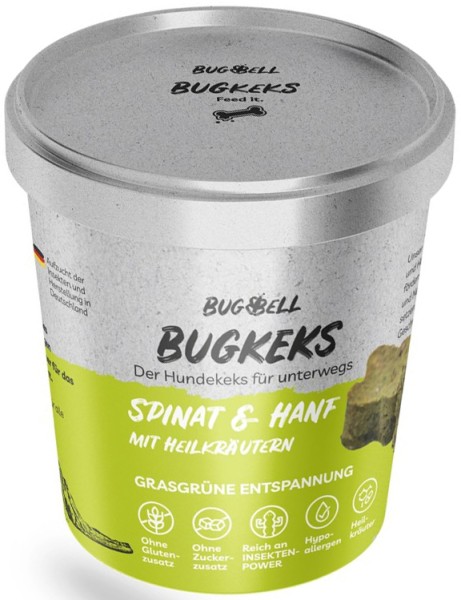 BugBell Dog BugKeks Adult grün Spinat + Hanf 150g