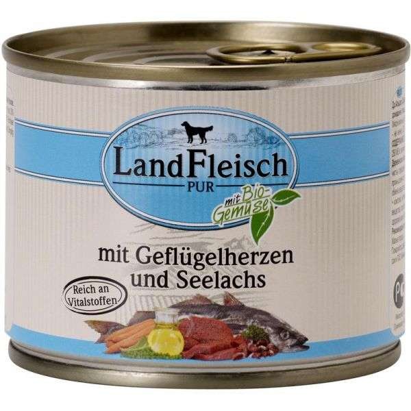 Landfleisch Classic 195g - Geflügelherzen & Seelachs