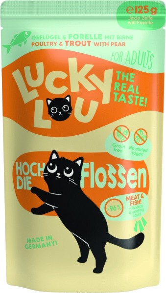 Lucky Lou PB Lifestage Adult Geflügel + Forelle 125g