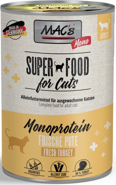 Macs Cat Mono Sensitive Pute 400g Dose