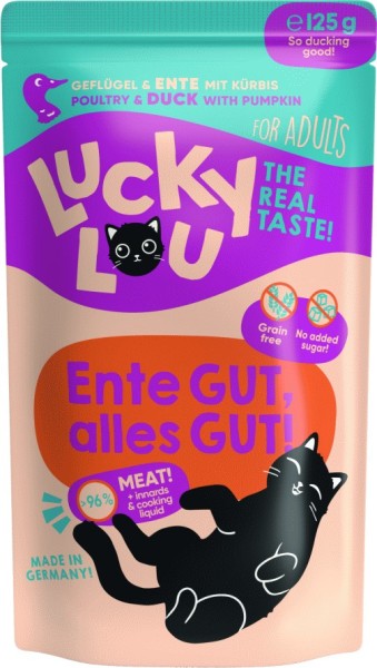 Lucky Lou PB Lifestage Adult Geflügel + Ente125g