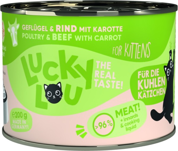 Lucky Lou Dose Lifestage Kitten Geflügel + Rind 200g